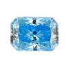 Huagang Gem Color Long Square Chanfro Mosan Diamante Anéis de Diamante Nu Joias Moissanite Pedra Nua Atacado Multicolorido