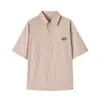 Traje de Uniforme JK Verão Camisa Listrada de Manga Curta Design Feminino Senso de Design Nicho Casual Estilo Japonês Casual Camisa Estilo College Casual