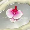 Cabeça de Flor Phalaenopsis Pétalas Artificiais Acessórios DIY Headband Handmade Grampo de Cabelo Decoração de Casamento Peça de Flor para Filme Atacado
