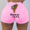 D9817 Amazon Caliente Europeo y Americano Mujeres Sexy Mujeres Pantalones Cortos Ajustados Pantalones Cortos Estampados Pantalones de Yoga
