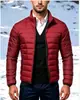 Chaqueta de algodón ligera para deportes de invierno para hombre con cuello alto y cremallera, talla grande, abrigo de algodón cálido