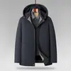 Chaqueta de invierno para hombre, estilo business casual, engrosada, cálida, acolchada de algodón, con forro de forro polar de grafeno, para exportación
