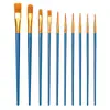 Set de Pinceles de Pintura, 10 Piezas Punta Redonda Puntiaguda Pelo de Nylon Pinceles de Detalle Artista, Profesionales Finos para Pintura Acrílica al Óleo Acuarela para Cara Uña Arte Corporal Manualidad Maqueta Pintura en Miniatura