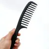Pente Tony Gai Profissional para Cabeleireiro Espessado Antiestático Cabo de Maçã Preto para Cabeleireiro Cabelo Longo Dentes Largos Cabelo Cacheado