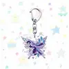 Novo Chaveiro Acrílico My Little Pony Estilo Borboleta com Pingente Pequeno de Fluttershy, Rainbow Dash, Pinkie Pie, Rarity, Twilight Sparkle