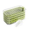 50 rejillas 100 rejillas desmoldeo con una tecla cubo de hielo caja de almacenamiento de hielo prensado caja de hielo molde cuadrado para cubitos de hielo caja de almacenamiento para el hogar