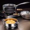 Panela de Leite de Aço Inoxidável 316 Antiaderente Favo de Mel Panela Neve Panela para Suplemento Alimentar para Bebê Panela Pequena para Sopa Cozinhar Fritar Panela para Macarrão Instantâneo