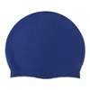 Touca de natação de silicone para adultos homens e mulheres, fabricantes de toucas de natação de cor sólida, atacado, touca de natação à prova d'água, mais LOGO
