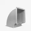 Codos de Conducto de Brida Plana Galvanizados, Accesorios para Conductos de Ventilación de Aire Acondicionado Central, Codos de Extracción de Humo y Fuego, Venta al por Mayor del Fabricante
