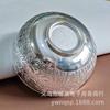 Baifu Bol de Plata Juego de Tres Piezas Artesanía Metálica Palillos de Plata Cuchara de Plata Regalos de Venta en Vivo Pez Anual Bol de Plata