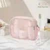 Bolsa de Tocador de Malla de Colores Caramelo Dopamina Bolsa de Maquillaje Portátil Gran Capacidad Nicho Ins Bolsa de Almacenamiento