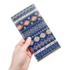 Portapasaporte PP Plástico Largo Múltiples Compartimentos Almacenamiento Estilo Étnico Retro Bolsa para Boletos de Viaje Portapasaporte Portaboletos Personalización