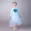 Vestido de manga comprida para meninas Outono 2022 Festival de Natal Vestido de princesa Frozen saia infantil saia de tule