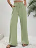 Ropa de Mujer Transfronteriza 2025 Amazon Nuevo Pantalones Casuales Sueltos de Pierna Ancha de Cintura Alta Pantalones Largos Shopee Comercio Exterior Estampado Digital