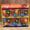 Borrachas de Desenho dos Vingadores da Marvel para Crianças, Portátil Versão Q Pacote com 3 Borrachas de Lápis, Brindes de Papelaria, Pequenos Presentes