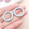 Fecho de Mola Redondo Aberto Colorido 24mm Pintado Sprayado Peças de Acessórios para Corrente de Celular Artesanal DIY Pingente de Boneca
