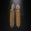 Brincos de Franja com Strass Novos Transfronteiriços Moda Europeia e Americana Sexy Brincos de Gota Acessórios de Personalidade Brincos Femininos