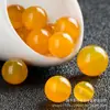 Ágata Amarillo Natural Cuentas Sueltas al por Mayor Semilla de Hielo Chalcedony Amarilla Cuentas Redondas de Cristal Accesorios Gema Semiacabados