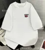 Camiseta de Manga Curta Estilo Americano com Estampa de Tubarão Verão Solta Unissex Meia Manga Top Jovem Cruzamento Manga Curta