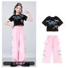 Ropa de Performance de Jazz Y2K para Niñas Traje de Hip-Hop Top Corto Moda Hiphop Ropa de Hip-Hop de Moda para Niños Verano