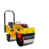 Compactadora miniatura de rodillo pequeño 1 tonelada empuje manual rueda única 3 toneladas coche doble rueda de acero césped camino