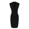 Vestido Tejido Ajustado a la Cadera Estilo Diosa Elegante de Alta Gama Deseo Puro Moda Cuello en V Adelgazante de Cintura Sexy Falda Corta para Mujer