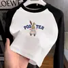 Blusa Térmica Feminina de Fleece Escovado Outono Inverno Estilosa Tamanho Médio a Grande Infantil Camiseta Color Block de Manga Longa Menina Gola Redonda Roupa Íntima Top