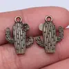 20x 14mm 1,66g multicolor venda quente vintage liga de zinco acessórios flores e árvores cacto pingente