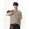 2026 Nuevo Top Casual de Verano Multicolor Estiloso para Hombre Estilo Cityboy Japonés Camiseta Oversize con Hombros Caídos Moderna