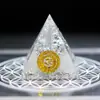 Popular Transfronteiriço Bola de Cristal Branco Cristal Brita Pirâmide Ornamentos Casa Resina Artesanato Decoração de Mesa