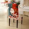 Funda para Respaldo de Silla de Navidad de Tela No Tejida Transfronteriza Cubierta Creativa con Estampado de Dibujos Animados para Silla de Comedor Cubierta Decorativa para Ambiente Festivo Venta al por Mayor
