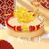 Dinero de los Cinco Emperadores 999 Oro de Pie Cuentas de Transferencia de Oro Pulsera de Oro Puro Dinero de la Suerte Año Cuerda Roja Cadena de Pie DIY para Hombres y Mujeres