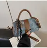 Denim 2025 Primavera Color Sólido Casual Colgante Viajero Cruzado Hombro Bolso de Mano Pequeño Cuadrado Bolso Cruzado de Moda para Mujer