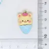 Serie Oso de Mantequilla Dibujos Animados Accesorios DIY Accesorios de Pegamento de Crema Funda para Teléfono Móvil Pinza para el Cabello Diadema Colgante para Llave DIY