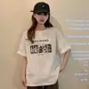 Camiseta Holgada de Manga Corta Estilo Harajuku para Mujer 2025 Nuevo Verano Estilo Coreano Ins Tendencia Tops para Mujer Transmisión en Vivo Una Pieza Envío Directo