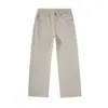 Pantalones vaqueros minimalistas de alta gama con patrón de nudo de bambú estilo old money teñidos con plantas para hombre, casual, pierna recta, largos, holgados, talla grande 26, estilo nuevo