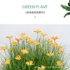 Flor Artificial con Color Naranja Degradado, Tallo Único de Flor de Cosmos, Flor Falsa para Decoración del Hogar, Fotografía de Bodas y Decoración con Planta Verde Falsa