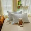 Funda de Almohada Acolchada Gruesa 100% Algodón 48x74cm Cómoda Apta para la Piel a Prueba de Suciedad Funda de Almohada para Adultos Funda para un Solo Núcleo de Almohada
