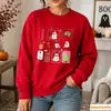 Optometria Fantasma de Natal Tabela de Olhos Óculos Presente de Natal Árvore Biscoito de Gengibre Patchwork Padrão Estilo Carimbo Suéter