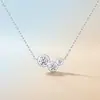 Cadena Minimalista de Plata 925 para Mujer, Producto de Alta Calidad, Más Vendido en Transmisiones en Vivo Transfronterizas, Collar de Moissanita para Mujer que No se Desvanece