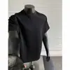 Camiseta Pesada Estilo Americano Transfronteriza de Corte Limpio con Diseño de Hombro Regular, Mangas Cortas, Estilo Veraniego Resistente de Chico Duro, Cuello Pequeño, Ropa Corta