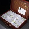 Juego de Té de Porcelana de Jade de Vidrio Taza de Té Kung Fu Hogareño de Gama Alta Taza de Té de Vidrio de Jade Blanco Tazón con Tapa Taza de Té Simple Tetera