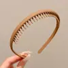 Diadema de corona alta estilo coreano, diadema de borde ancho, diadema para lavarse la cara con dientes, accesorio para el cabello de tela a cuadros de alta gama