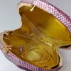 Nuevo Bolso de Noche Único Transfronterizo con Incrustaciones de Diamantes y Fondo Plano, con Estuche Duro Metálico Hueco y Diamantes, en Stock para Exportación