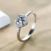 Anillo de Malla Corazón de Plata de Ley S925 para Mujer con Diseño de Apertura Cruzada Estilo Lujo Accesible Anillo de Moda Soporta Envío Directo
