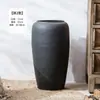 Jarrón de Cerámica Grande de Jingdezhen Decoración para Sala de Estar, Florero de Cerámica para Flores Secas de Pie, Maceta de Estilo Chino Nuevo, Porcelana Azul y Blanca