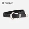 Cinturón de Mujer de Hebilla de Pin de Nicho Cuero Genuino Decorativo Versátil Accesorios de Cinturón para Jeans Piel de Vaca de Primera Capa Cinturón de Alta Gama para Mujer