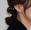 Pendientes Retro Franceses de Plata de Ley S925 2026 Nuevo Diseño de Nicho de Moda Pendientes de Lazo Versátiles y a la Moda para Mujer