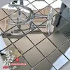 Pacote de Adesivos Decorativos Mosaico de Aço Inoxidável Metal Prata Escovado Superfície Espelhada para Pilares Balcões de Bar Paredes de Fundo de Restaurante