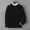 Baicai Rong 2026 Nuevo Suéter de Lana para Hombre Otoño/Invierno Cuello Semi Alto Casual Cálido Base de Punto para Negocios